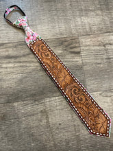 Tooled Leather Zip Up Tie