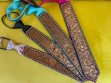 Tooled Leather Zip Up Tie